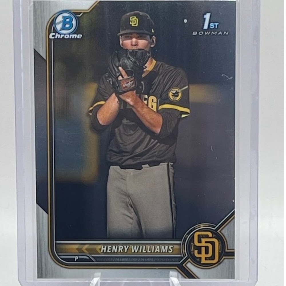 Henry Williams 2022 Bowman Draft Chrome BDC-119 MLB San Diego Padres